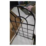 28.5x50" arched windowpane mirror