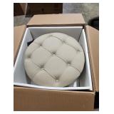 Safavieh Beige Linen Shoe Ottoman