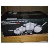 15 piece stainless steel cookware set 