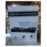 Vinyl Record Player with Speakers, Bluetooth
