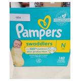 Pampers Swaddlers Diapers NB, 140 Count