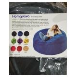 Homguava bean bag chair black