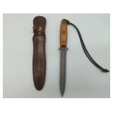 BLACKJACK EK Wood Handle Commando Knife