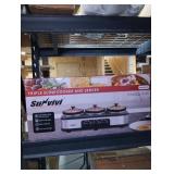 SUNVIVI Electric Triple Slow Cooker