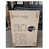 White Collapsible Carry-On Luggage with Wheels