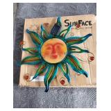 Sun Face solar wall decor