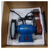 Belt Sander with Bench Grinder Combo
