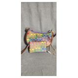 Coach CA176 Teri Shoulder Bag and Wallet Rainbow Signature Canvas