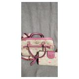 Original COACH Rowan Satchel Signature Canvas with Wallet 