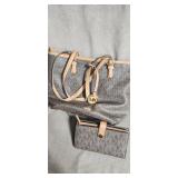 Michael Kors Brown Jet Set large Snap Pocket Tote and Wallet