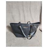 Michael Kors MK Black JET SET TRAVEL SIGNATURE TOTE BAG 