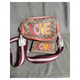 Coach Jes Crossbody In Signature Canvas and wallet With Love Print