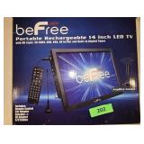 beFree Sound Portable Rechargeable 14 Inch LED TV