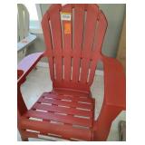Chili Red Plastic Adirondack Chair