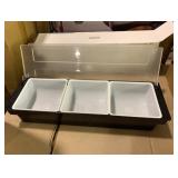 FEOOWV Fruit Veggie Condiment Caddy with Lid