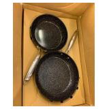 2 Piece Hard Anodized Non Stick Fry Pan Set, 9, 11