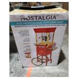 Vintage 8 oz. Red Oil Popcorn Machine Cart