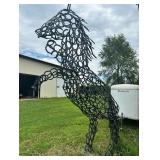 10ft Horse Statue - made of real horse shoes