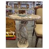 Crane Birdbath