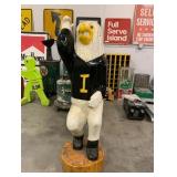 46in Wood Herkey Iowa Hawkeyes Terry Bickford Statue