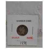 1898 Barber Dime Coin