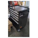 Tool Storage 27 in. W 5-Drawer Gloss Black Rolling