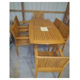 Wooden outdoor table