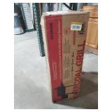 Charcoal Grill in Black with Offset Smoker