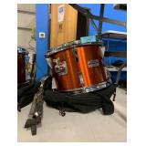 Metallic Orange Yamaha Drum w/ Soft Case & Stand