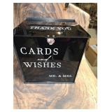Black Acrylic Card Box with Slot & Lock