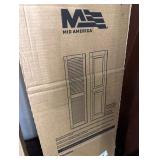 Builders Edge 60 in. H X 14.5 in. W Black Louvered Vinyl Shutter 2 pk