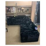 Hughes Furniture Large L-Shaped Mondo Black Sectional