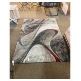 Zinatex Red Atlas Area Rug 5 2 x7 5