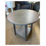 Grey Stained Wood Endtable