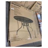 42 in. Mix and Match Steel Round Outdoor Patio Dining Table