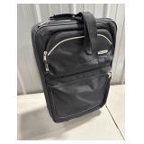 Black luggage rolling