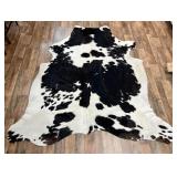 Authentic Black and White Cowhide Rug
