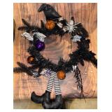 Wreath with witch legs