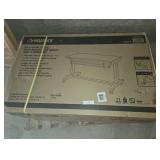 46 in. Adjustable Height Work Table with 2-Drawers in White