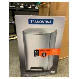 Tramontina 13 Gal Step Trash Can Stainless Steel