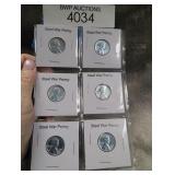 Six Steel War Cents
