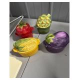 Ceramic dish, set vegetables, set of four Philip Richard