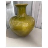 Green ceramic vase