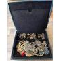 Vintage Avon jewelry box with vintage jewelry