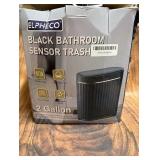 ELPHECO Black Bathroom Trash Can
