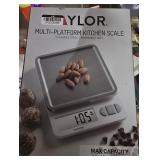 Taylor White Digital Kitchen Scale 11 lb
