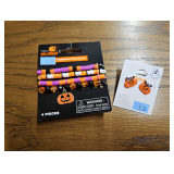 Set of 4 Friendship Bracelets and Pumpkin Earings