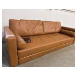 Brown Faux Leather Sofa