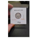 1940 Silver Mercury Dime Rare -coin