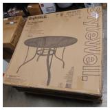StyleWell 42 in. Mix and Match Steel Round Outdoor Patio Dining Table